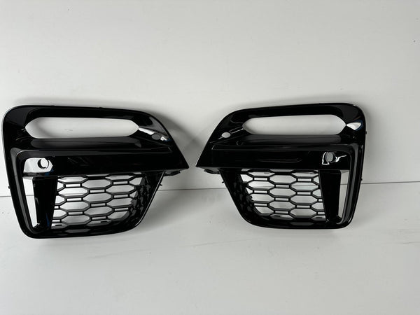 BMW X3 G01 M SPORT FOG LIGHT GRILL TRIM GLOSS BLACK 2018-2021 PAIR