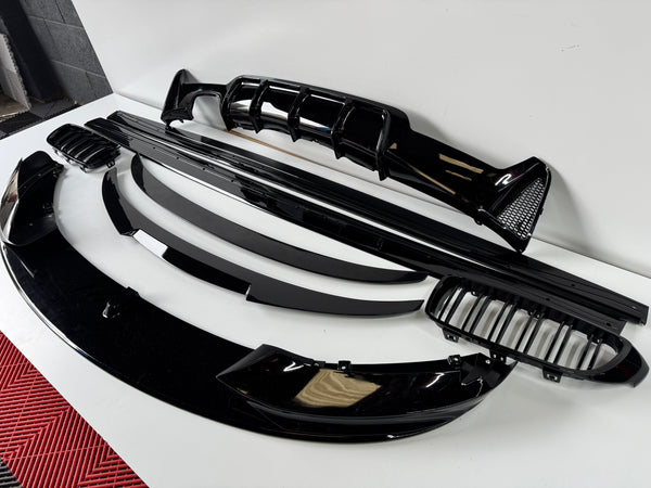 BMW 4 SERIES F32 F33 F36 GLOSS BLACK M PERFORMANCE BODY KIT