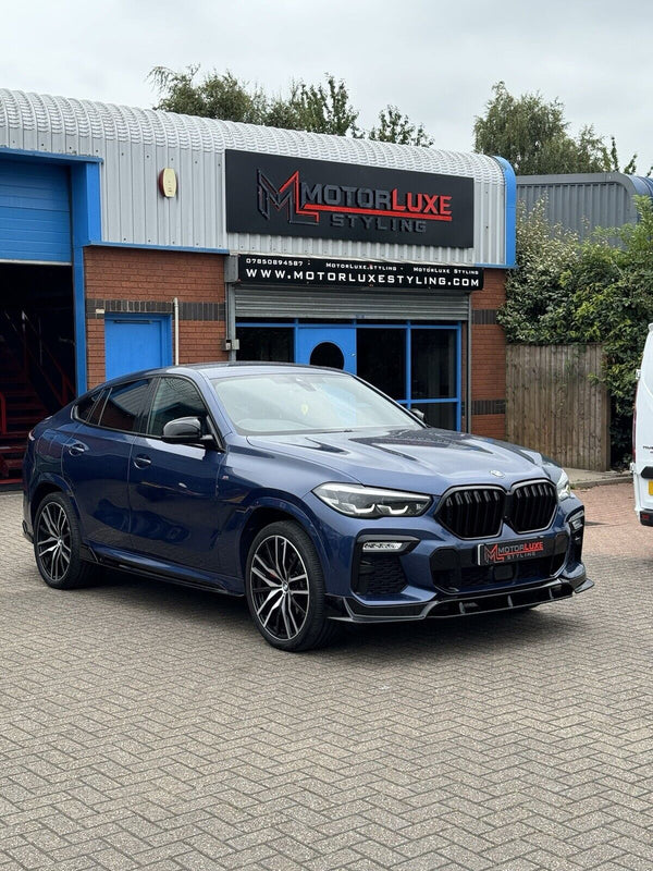BMW X6 G06 GLOSS BLACK M PERFORMANCE KIT 2020-2023 SPLITTER SKIRTS DIFFUSER
