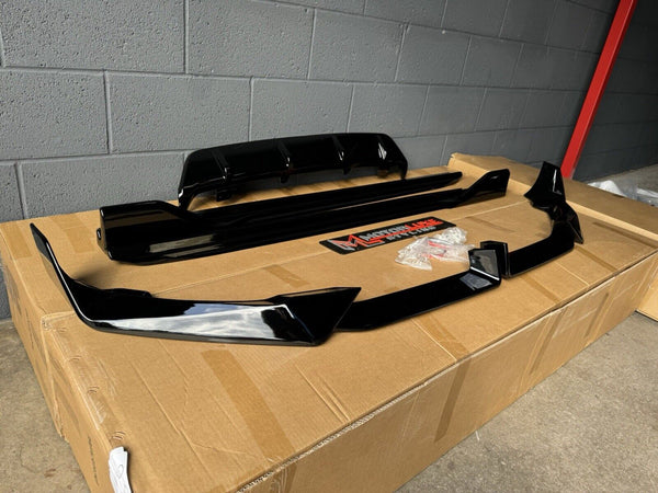 BMW X6 G06 LCI GLOSS BLACK M PERFORMANCE KIT 2023- SPLITTER SKIRTS DIFFUSER
