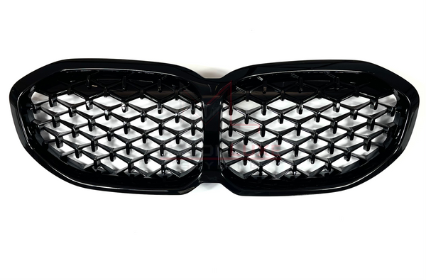 BMW 1 SERIES F40 GLOSS BLACK DIAMOND STYLE GRILLE 2019-2023
