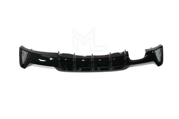 BMW 4 SERIES F32 F33 F36 GLOSS BLACK REAR DIFFUSER